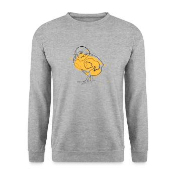 chick - Unisex Sweatshirt - salt & pepper - Front - Alina (178cm) & Michal (187cm)
