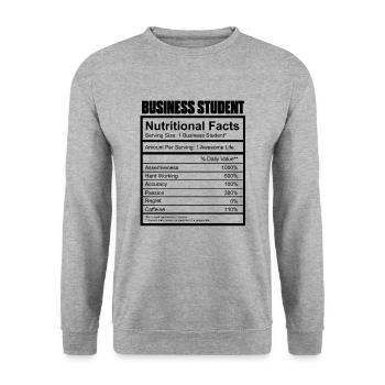 Business student - Unisex Sweatshirt - salt & pepper - Front - Alina (178cm) & Michal (187cm)