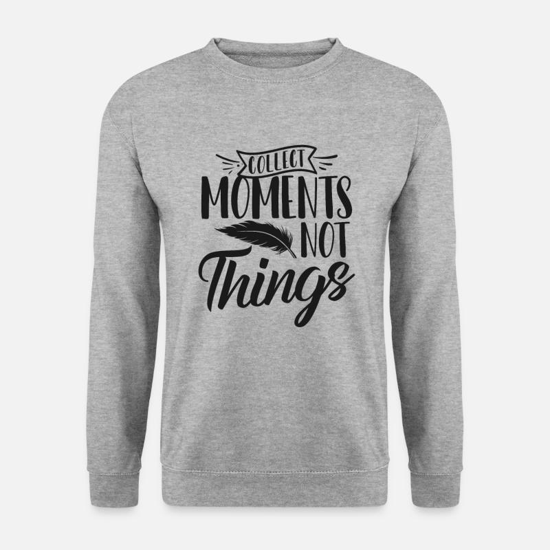 Reisen - Unisex Pullover - Weißgrau meliert