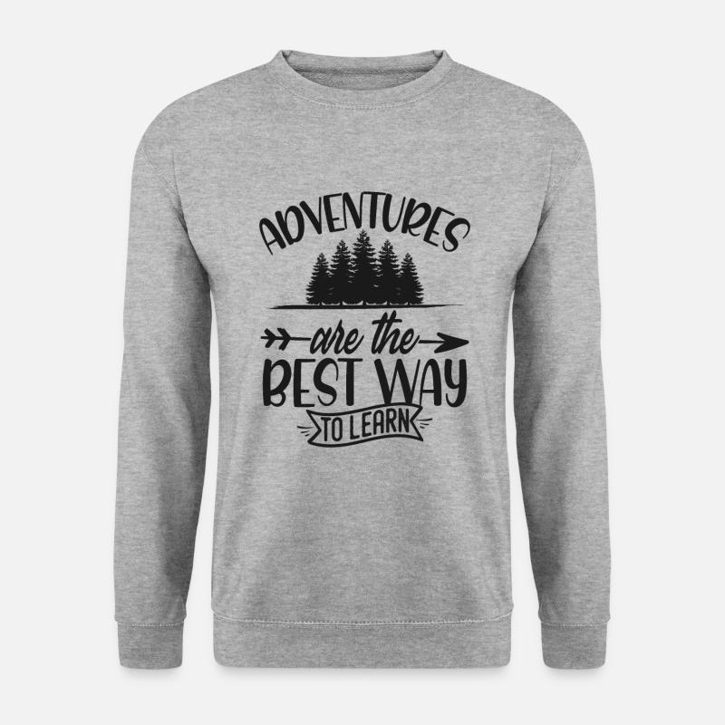 Reisen - Unisex Pullover - Weißgrau meliert