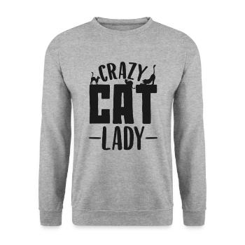 dame de chat - Sweat-shirt Unisexe - gris chiné - Devant - Alina (178cm) & Michal (187cm)