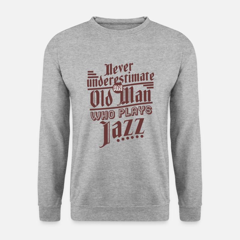 Jazz Opa - Unisex Pullover - Weißgrau meliert