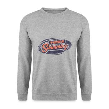 swim - Unisex Sweatshirt - salt & pepper - Front - Alina (178cm) & Michal (187cm)