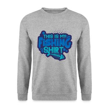 angling - Unisex Sweatshirt - salt & pepper - Front - Alina (178cm) & Michal (187cm)