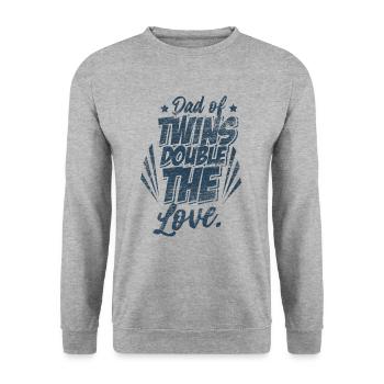 Twins dad - Unisex Sweatshirt - salt & pepper - Front - Alina (178cm) & Michal (187cm)