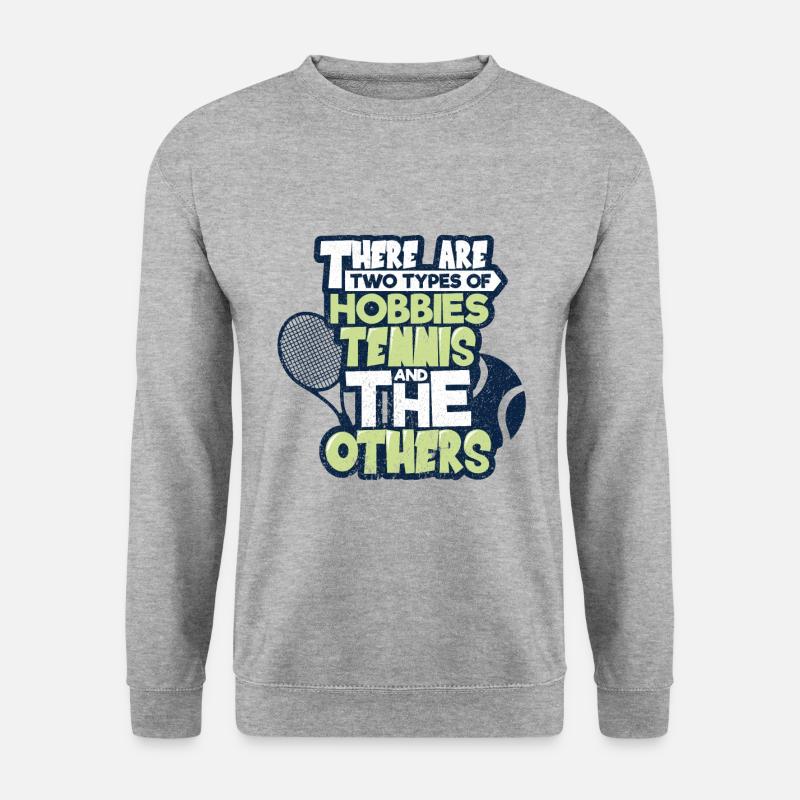 Tennis - Unisex Pullover - Weißgrau meliert