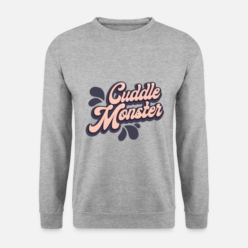 Kuscheln - Unisex Pullover - Weißgrau meliert