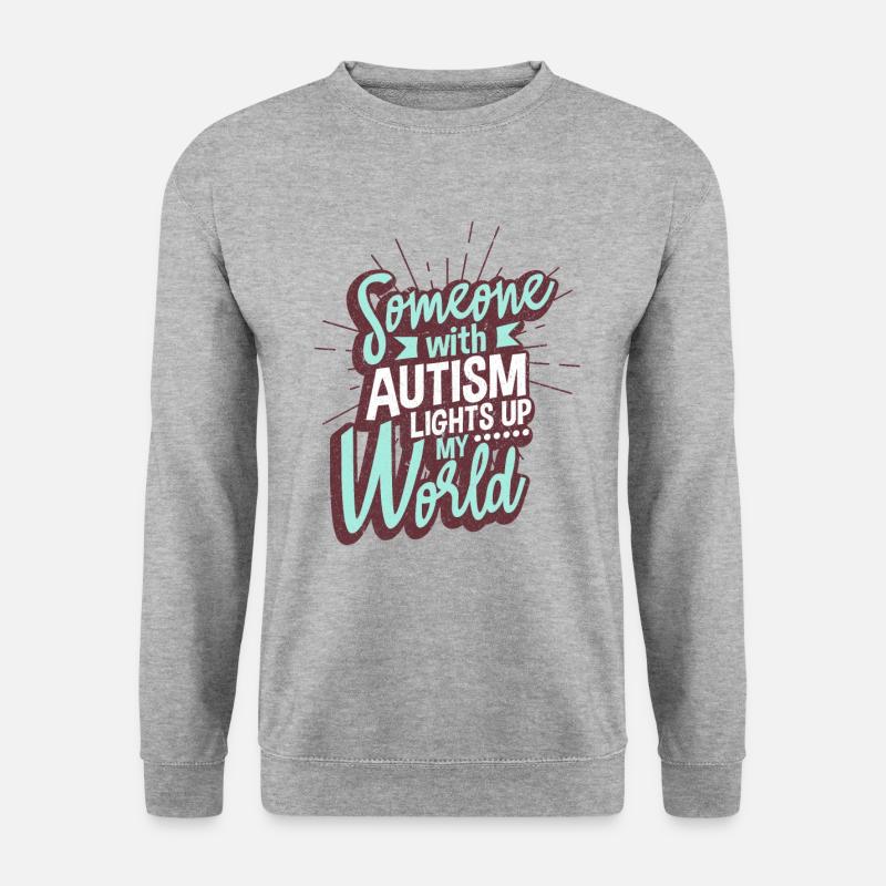 Autist Autismus - Unisex Pullover - Weißgrau meliert