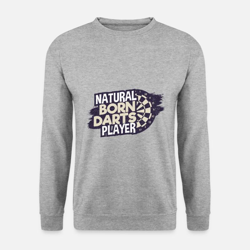Darts - Unisex Pullover - Weißgrau meliert