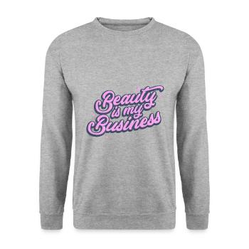 Beautician makeup - Unisex Sweatshirt - salt & pepper - Front - Alina (178cm) & Michal (187cm)