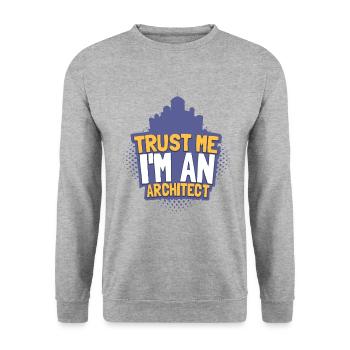 architecte - Sweat-shirt Unisexe - gris chiné - Devant - Alina (178cm) & Michal (187cm)