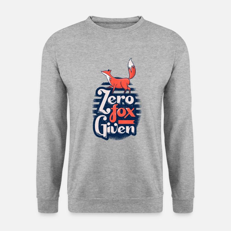 Fuchs - Unisex Pullover - Weißgrau meliert