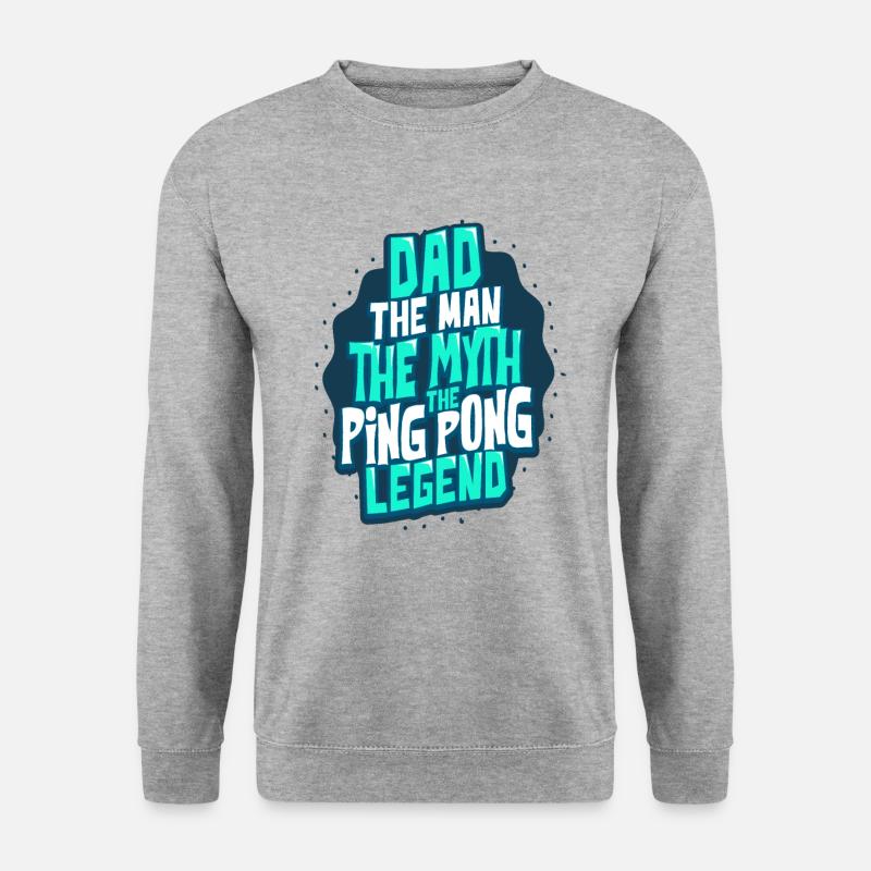 Tischtennis Papa - Unisex Pullover - Weißgrau meliert
