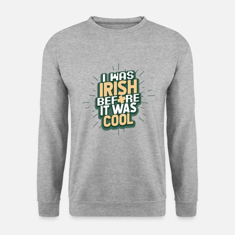 St. Patricks Day Irish - Unisex Pullover - Weißgrau meliert