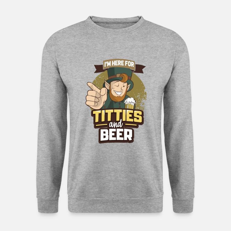 St. Patricks Day - Unisex Pullover - Weißgrau meliert