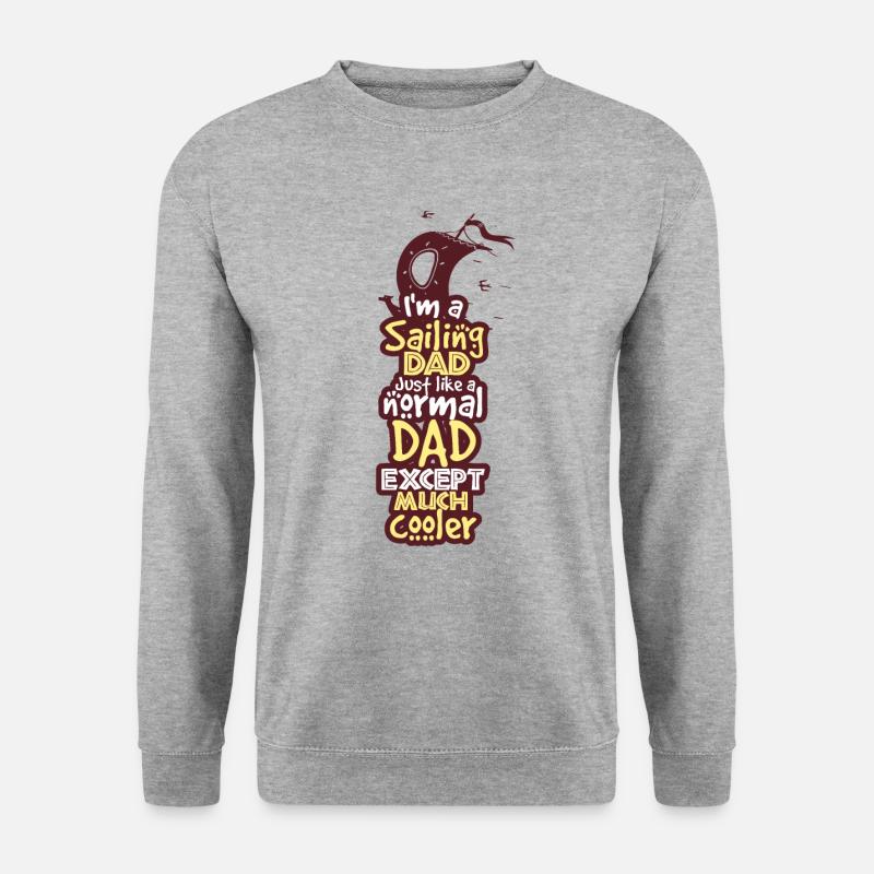 Segeln Papa - Unisex Pullover - Weißgrau meliert