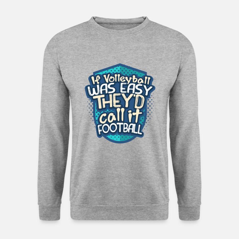 Volleyball - Unisex Pullover - Weißgrau meliert