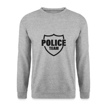 Officier de police équipe de police - Sweat-shirt Unisexe - gris chiné - Devant - Alina (178cm) & Michal (187cm)
