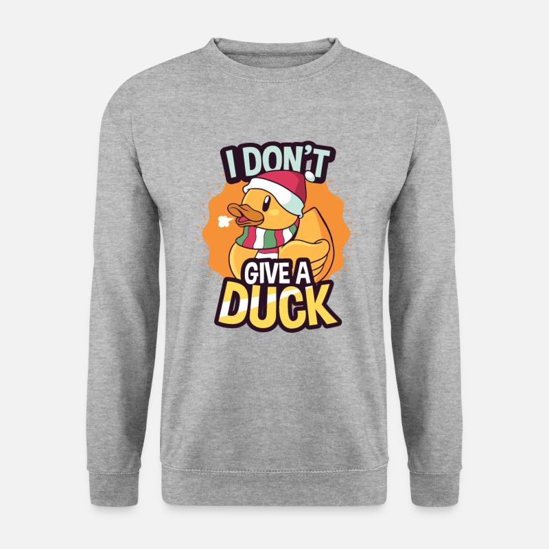 Badeente - Unisex Pullover - Weißgrau meliert