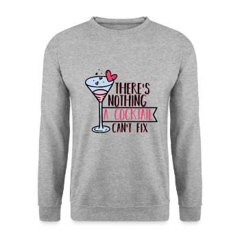 cocktail - Unisex Sweatshirt - salt & pepper - Front - Alina (178cm) & Michal (187cm)
