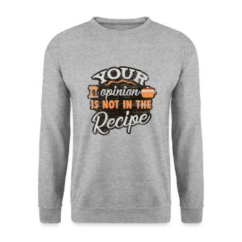 Kochen Koch - Unisex Pullover - Weißgrau meliert - Vorne - Alina (178cm) & Michal (187cm)