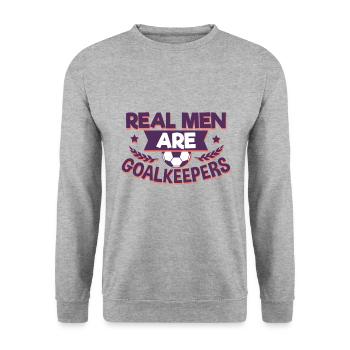 Football gardien - Sweat-shirt Unisexe - gris chiné - Devant - Alina (178cm) & Michal (187cm)