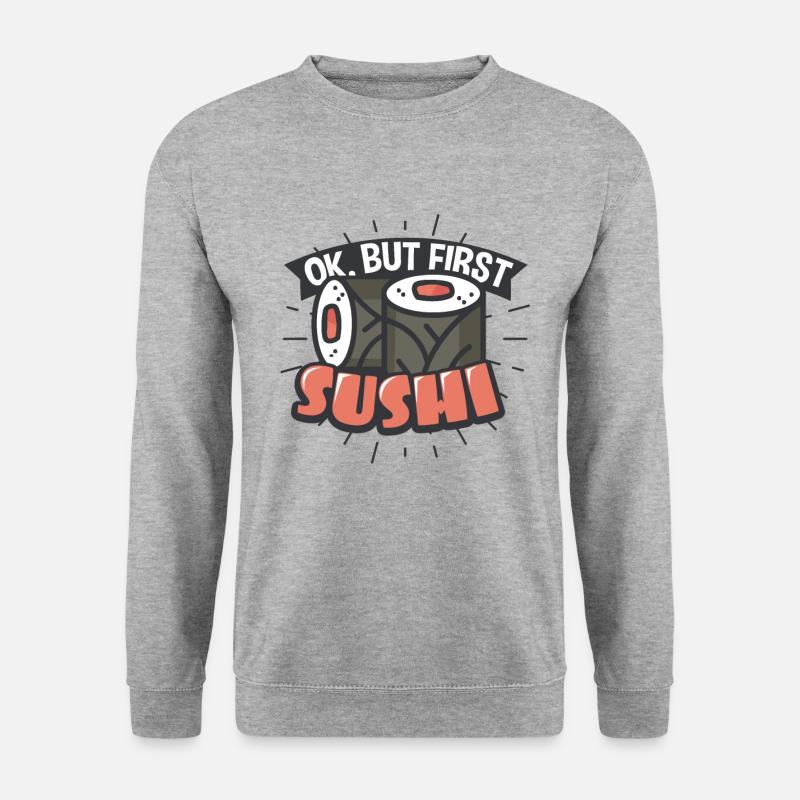 Sushi - Unisex Pullover - Weißgrau meliert