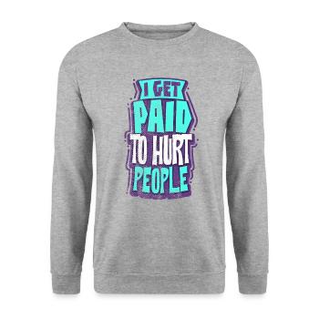 Physiotherapist - Unisex Sweatshirt - salt & pepper - Front - Alina (178cm) & Michal (187cm)