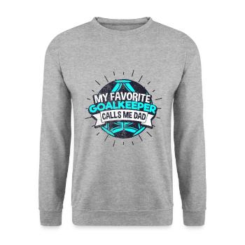 Goalkeeper soccer dad - Unisex Sweatshirt - salt & pepper - Front - Alina (178cm) & Michal (187cm)