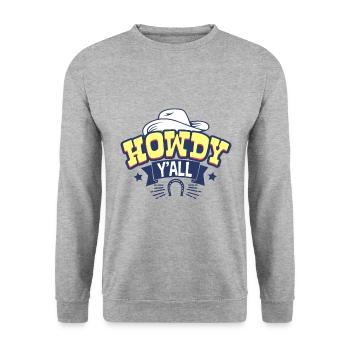 Cowboy cheval cavalier - Sweat-shirt Unisexe - gris chiné - Devant - Alina (178cm) & Michal (187cm)