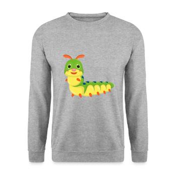 Bande dessinée Caterpillar - Sweat-shirt Unisexe - gris chiné - Devant - Alina (178cm) & Michal (187cm)