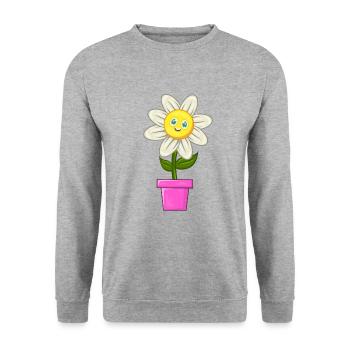 daisy - Unisex Sweatshirt - salt & pepper - Front - Alina (178cm) & Michal (187cm)