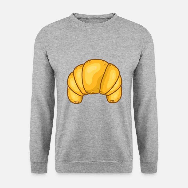 Croissant - Unisex Pullover - Weißgrau meliert