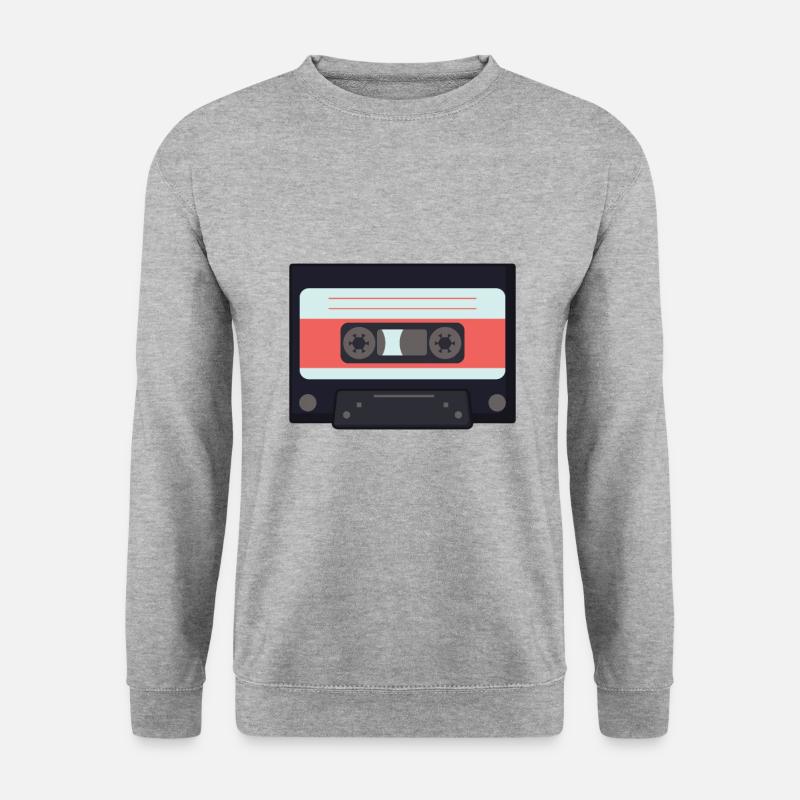 Kassette Vintage Musik - Unisex Pullover - Weißgrau meliert