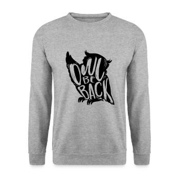 hibou - Sweat-shirt Unisexe - gris chiné - Devant - Alina (178cm) & Michal (187cm)