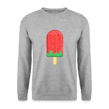 Summer ice cream - Unisex Sweatshirt - salt & pepper - Front - Alina (178cm) & Michal (187cm)