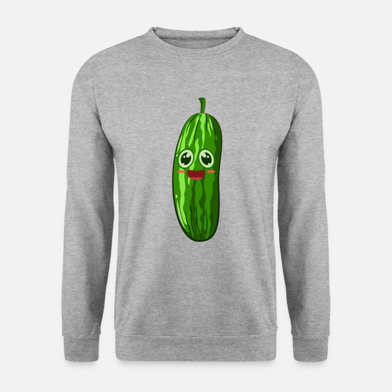 Cornichon au concombre - Sweat-shirt Unisexe - gris chiné