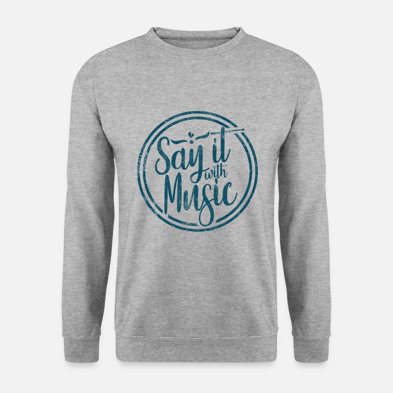 Musik Musiker - Unisex Pullover - Weißgrau meliert