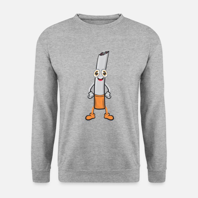 Zigarette - Unisex Pullover - Weißgrau meliert