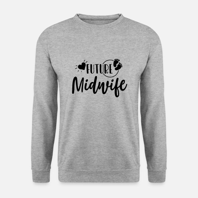 Hebamme in Ausbildung - Unisex Pullover - Weißgrau meliert