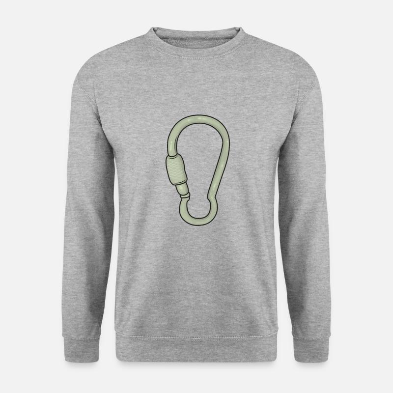 Snap hook climbing climber - Unisex Sweatshirt - salt & pepper