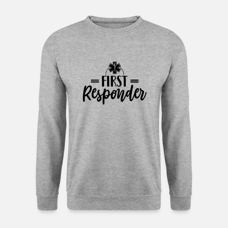 Sanitäter Rettungsdienst - Unisex Pullover - Weißgrau meliert