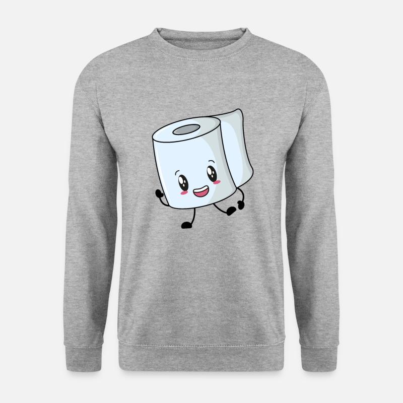 Klopapier - Unisex Pullover - Weißgrau meliert