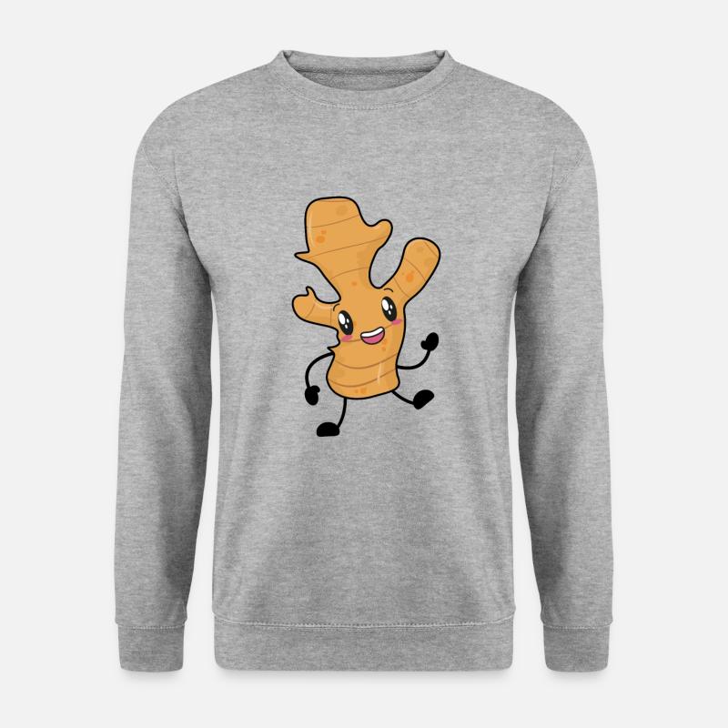 Ingwer - Unisex Pullover - Weißgrau meliert