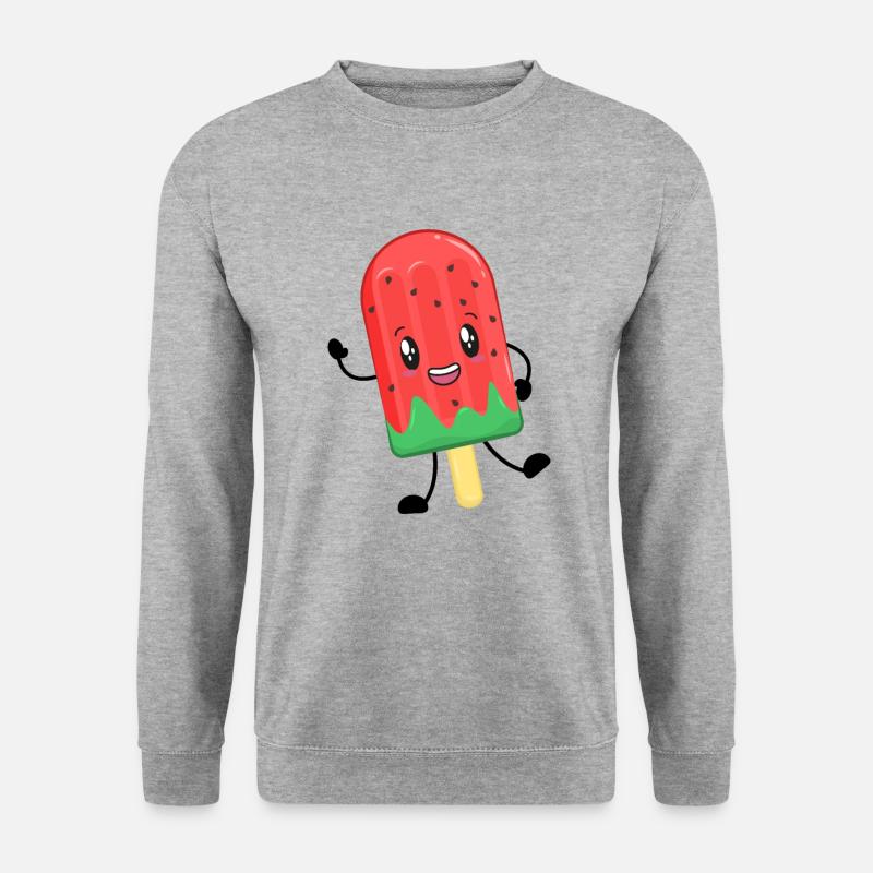 Eis am Stiel - Unisex Pullover - Weißgrau meliert