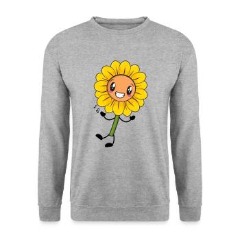 Sunflower - Unisex Sweatshirt - salt & pepper - Front - Alina (178cm) & Michal (187cm)