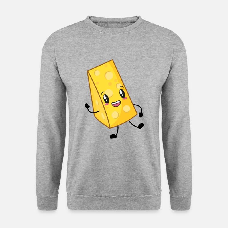 Käse - Unisex Pullover - Weißgrau meliert
