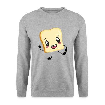 Toast - Unisex Pullover - Weißgrau meliert - Vorne - Alina (178cm) & Michal (187cm)