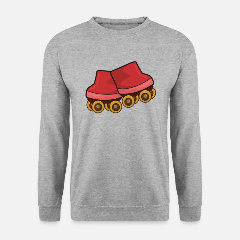 Rollschuhe Rollschuhlaufen - Unisex Pullover - Weißgrau meliert