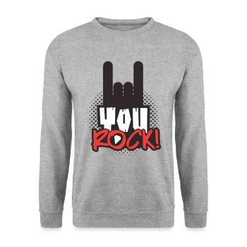 Musique rock - Sweat-shirt Unisexe - gris chiné - Devant - Alina (178cm) & Michal (187cm)